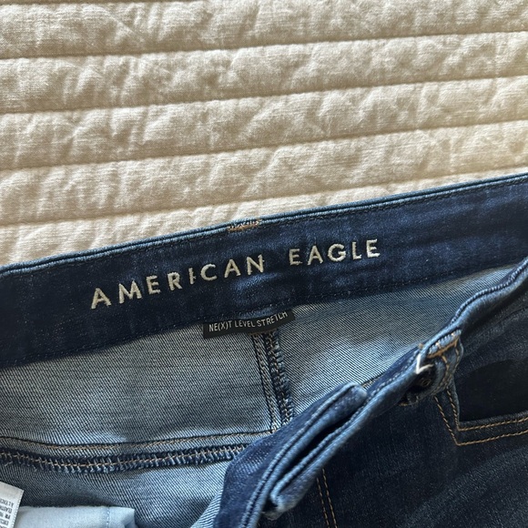 Dark Blue Women's American Eagle Curvy Super Hi-Rise Jegging size 8 Long - Picture 3 of 5
